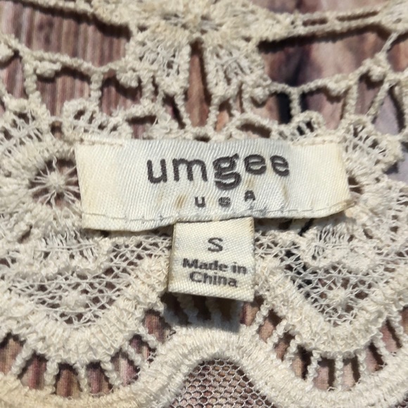 Umgee blue and cream small long cardigan - Picture 4 of 9